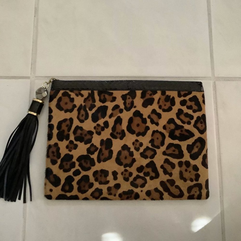 Rafe New York Leopard Pony Hair Clutch